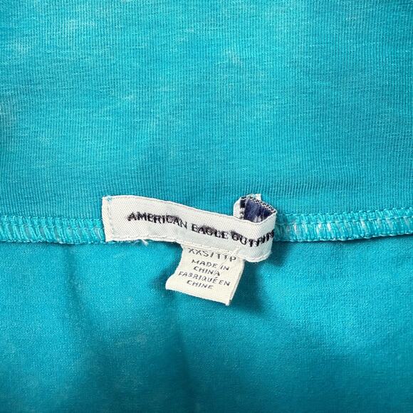 American Eagle Outfitters Mini Skirt Fitted Teal Size XXS‎ - Picture 2 of 4